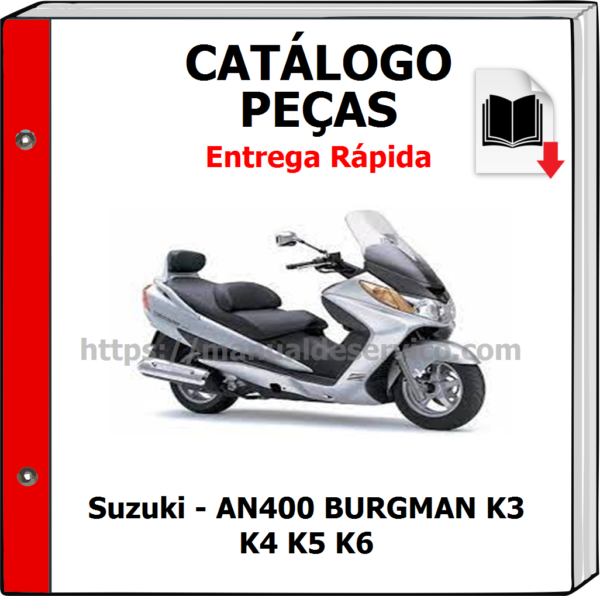 Catálogo de Peças - Suzuki - AN400 BURGMAN K3 K4 K5 K6