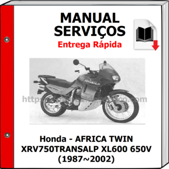 Manual de Serviços – Honda – AFRICA TWIN XRV750 TRANSALP XL600 650V (1987~2002)