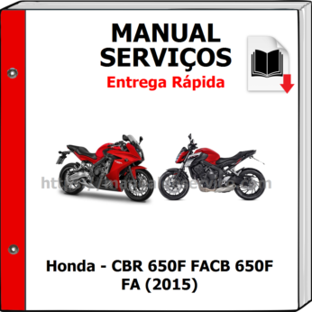 Manual de Serviços – Honda – CBR 650F FACB 650F FA (2015)