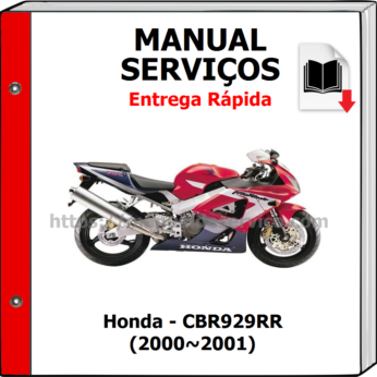 Manual de Serviços – Honda – CBR929RR (2000~2001)