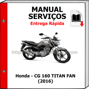 Manual de Serviços – Honda – CG 160 TITAN FAN (2016)