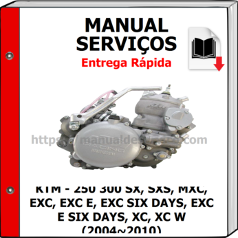 Manual de Serviços – KTM – 250 300 SX, SXS, MXC, EXC, EXC E, EXC SIX DAYS, EXC E SIX DAYS, XC, XC W (2004~2010)